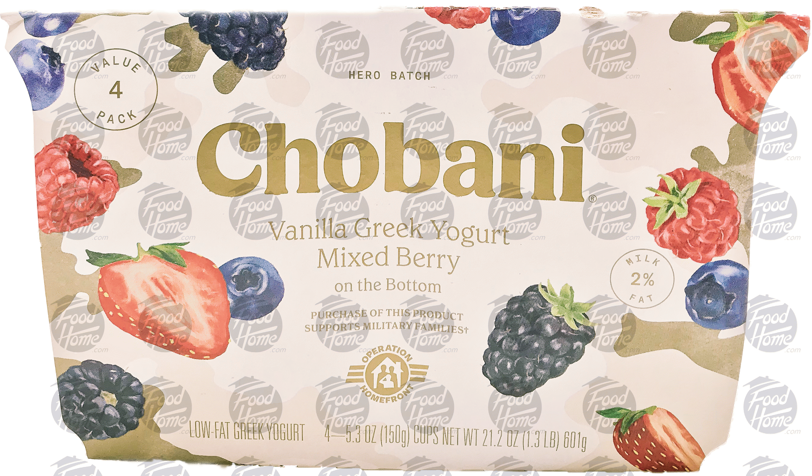 Chobani  vanilla greek yogurt mixed berry, 4 pk., cups Full-Size Picture